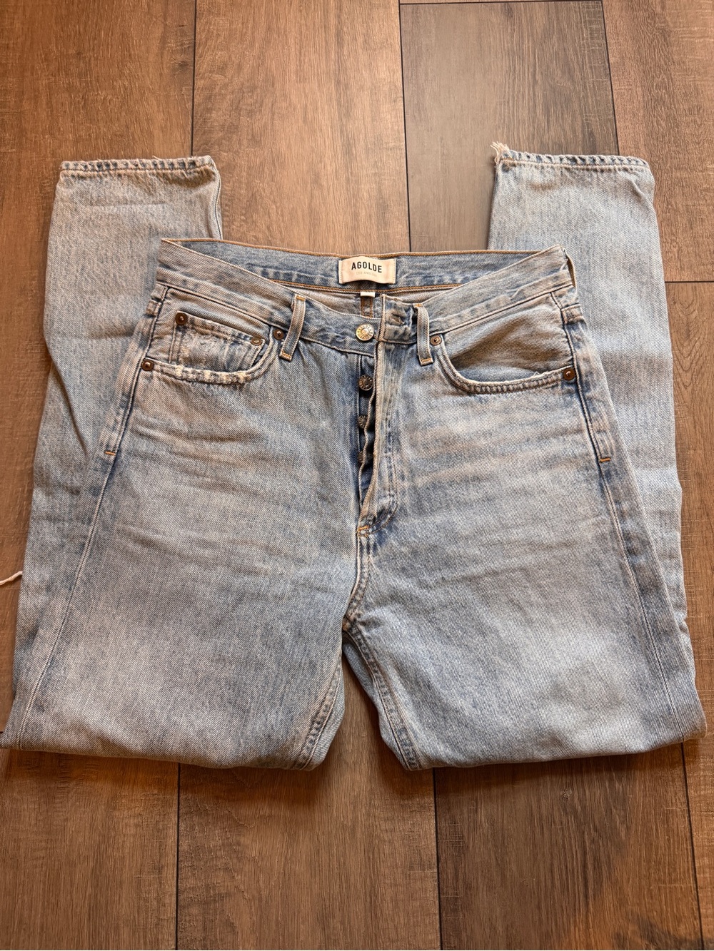 Agolde Light Blue Straight Leg Women's Jeans